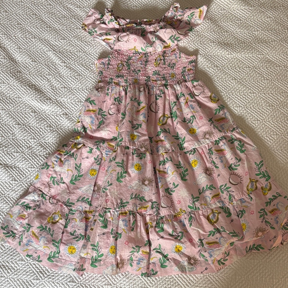 Mini Boden Pink Pegasus Kids Dress